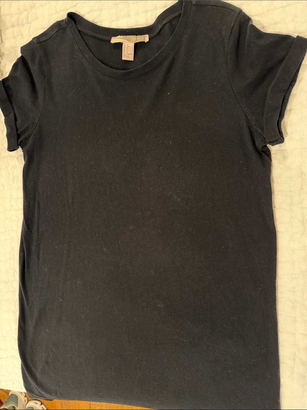 Forever 21 Black Short Sleeve Crew Tee Dress